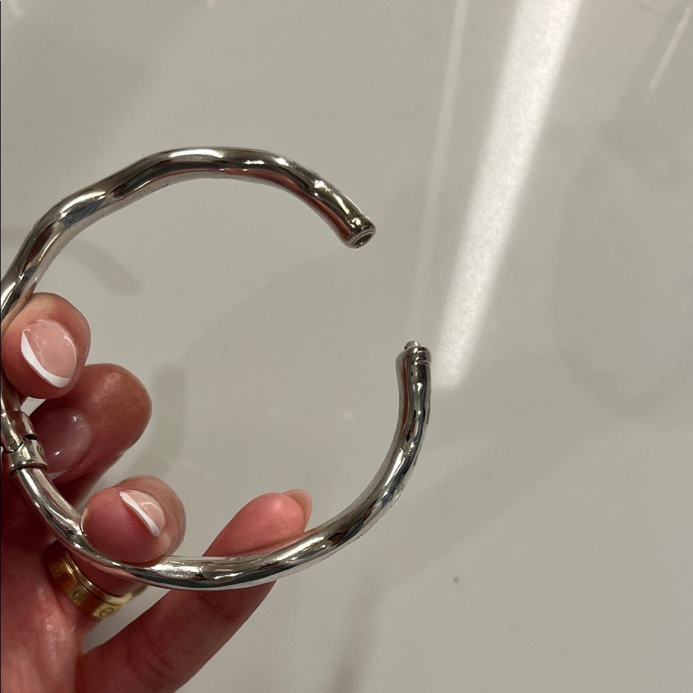 Sterling Silver Elegant Silver Wave Bracelet - image 2